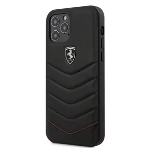 Ferrari FEHQUHCP12LBK iPhone 12 6,7" Pro Max czarny/black hardcase Off Track Quilted - Etui i futerały do telefonów - miniaturka - grafika 1