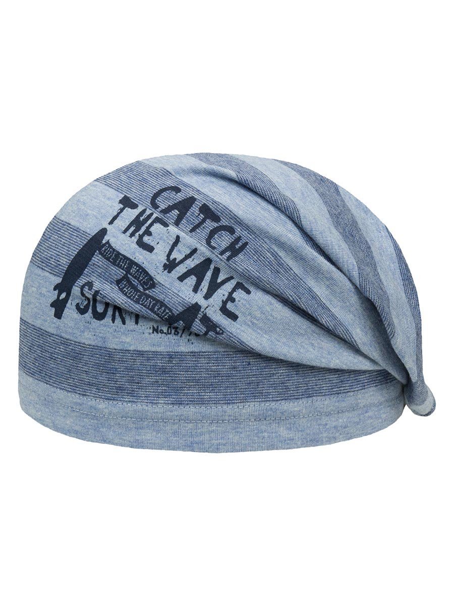 Chłopięca czapka dzianinowa w paski niebieska Döll r.51