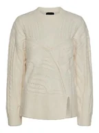 Swetry damskie - Pieces Sweter w kolorze kremowym - miniaturka - grafika 1