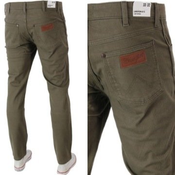 Wrangler Larston Tapered Slim Jeansy Materiał 