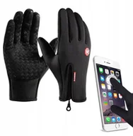 Bielizna sportowa męska - RĘKAWICZKI Sportowe -30C SUWAK UNISEX Antypoślizg PIANKA DOTYKOWE Podszewka - miniaturka - grafika 1