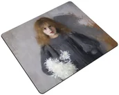 Podkładki pod mysz - Podkładka Dziewczyna z chryzantemami Olga Boznańska 24x19cm - miniaturka - grafika 1