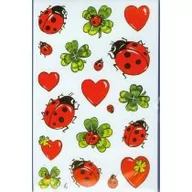 Przybory szkolne - Naklejki Czterolistna koniczyna Biedronki- - miniaturka - grafika 1