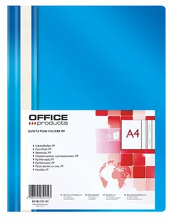 OFFICE PRODUCTS Skoroszyt A4 miękki op.25 - nieb - Teczki i skoroszyty - miniaturka - grafika 1