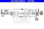 Przewody hamulcowe - Przewód hamulcowy elastyczny ATE 24.5162-0405.3 - miniaturka - grafika 1