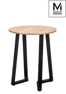 Modesto Design MODESTO stół TAVOLO FI 60 dąb - blat MDF, podstawa metalowa B-16 [11232787] - Stoły - miniaturka - grafika 1