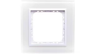 LEDart 1-krotna - Ospel SONATA R-1RGC/31/00, białe szkło, grubość 4 mm - Klawisze i ramki - miniaturka - grafika 1
