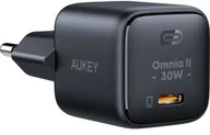 Ładowarki do telefonów - Aukey Ładowarka sieciowa Omnia II Mini 30W, USB-C, PD, czarna - miniaturka - grafika 1