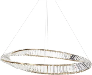 BELIANI Żyrandol złoty stalowy z kryształkami oświetlenie LED lampa wisząca styl glamour - Lampy sufitowe - miniaturka - grafika 1