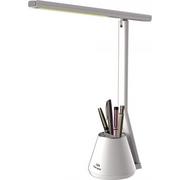 Lampy stojące - Biała lampka LED na biurko z pojemnikiem - S253-Defis - miniaturka - grafika 1