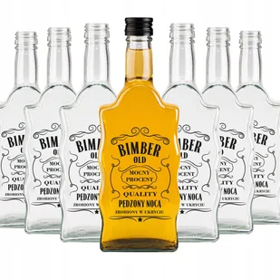 50x Butelki FALA 500ml na BIMBER WÓDKĘ NALEWKI z NADRUKIEM - Domowy wyrób alkoholu - miniaturka - grafika 1