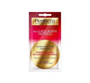 Perfecta Multikolagen Retinol podwójna siła kolagenu i retinolu maska na twarz, szyję , dekolt 8ml - Maseczki do twarzy - miniaturka - grafika 3
