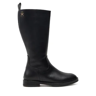 Kozaki Tommy Hilfiger T4A6-33591-0092999 M Czarny - Buty dla dziewczynek - miniaturka - grafika 1
