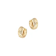 Biżuteria dla dzieci - Srebrne pozłacane kolczyki 925 Diamentowane kółka II - miniaturka - grafika 1