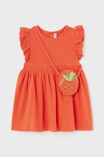 Mayoral sukienka niemowlęca kolor pomarańczowy mini rozkloszowana - Sukienki i spódniczki dla dziewczynek - miniaturka - grafika 1