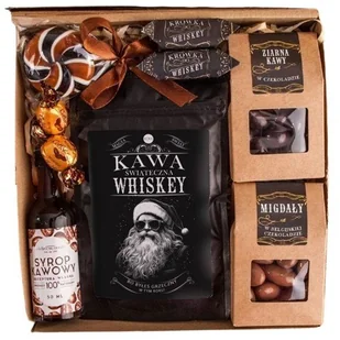 KOSZ prezentowy świąteczny BOX POD CHOINKĘ ŚWIĘTA dla mężczyzny kawa, syrop, słodycze - Zestawy upominkowe KOSZ prezentowy świąteczny BOX POD CHOINKĘ ŚWIĘTA dla mężczyzny kawa, syrop, słodycze - Zestawy upominkowe - miniaturka - grafika 1