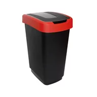 Kosze na śmieci - Kosz uchylny do segregacji 15 L Domino czarno-czerwony JOTTA - miniaturka - grafika 1