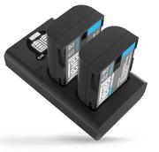 Akcesoria fotograficzne - Zestaw Newell ładowarka dwukanałowa DL-USB-C i dwa akumulatory NP-FW50 do Sony - miniaturka - grafika 1