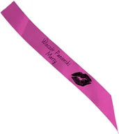 Wieczór panieński i kawalerski - Szarfa personalizowana z imieniem na Wieczór Panieński - 140 cm - 1 szt. - miniaturka - grafika 1