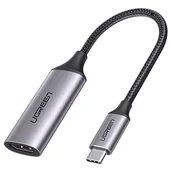Adaptery i przejściówki - Ugreen Ugreen przejściówka adapter USB Typ C - HDMI 2.0 4K@60 Hz Thunderbolt 3 do MacBook / PC szary (70444) 70444 - miniaturka - grafika 1