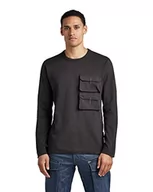 Koszulki męskie - G-STAR RAW Koszulka męska z kieszeniami, Czarny (Dk Black D22391-c336-6484), S - miniaturka - grafika 1
