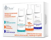 Zestawy kosmetyków damskich - HYDRO LASER AVA PHT Zestaw do domowej eksfoliacji Preparat odtłuszczający, 50ml + Kwas migdałowy 15%, 50ml + Neutralizator, 50ml - miniaturka - grafika 1