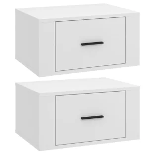 Komplet białych wiszących szafek nocnych P6-M63 - Szafki nocne - miniaturka - grafika 1