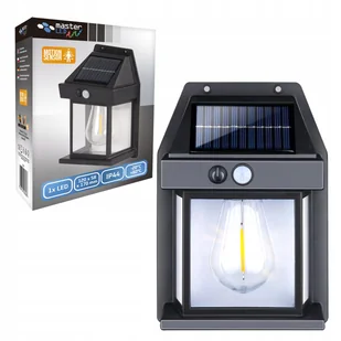 Lampa Solarna Halogen Kinkiet LED Reflektor Z Czujnik Ruchu Zmierzchu - Lampy ogrodowe - miniaturka - grafika 1
