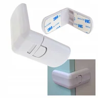 Zabezpieczenia dla dzieci - BLOKADA DO MEBLI ZABEZPIECZENIE SZAFEK SZUFLAD PRZED DZIEĆMI BOCZNA BIAŁA - miniaturka - grafika 1