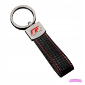 Breloki - BRELOK smycz DO KLUCZY logo VW VOLKSWAGEN R elegancki czerwony - miniaturka - grafika 1