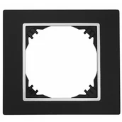 Wyłączniki światła i elektryczne - Ramka pojedyńcza Czarny chrom VESTRA ELEKTRO-PLAST - miniaturka - grafika 1