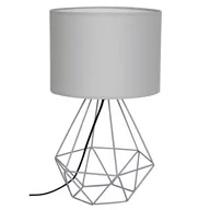 Lampy stojące - Decoland Lampa stołowa BASKET 1xE27/60W/230V szary - miniaturka - grafika 1