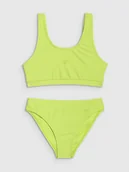 Stroje kąpielowe dla dziewczynek - 4F Kostium kąpielowy dwuczęściowy dziewczęcy - zielony 158/164 (12-14 lat) - miniaturka - grafika 1