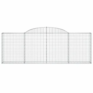 vidaXL Kosze gabionowe, 11 szt, 300x30x100/120cm, galwanizowane żelazo - Ogrodzenia - miniaturka - grafika 5