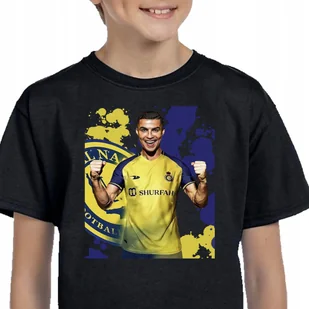 140 KOSZULKA CRISTIANO RONALDO Al-Nassr PIŁKA NOŻNA SPORT CZARNA 3358 - Moda i Uroda OUTLET - miniaturka - grafika 1