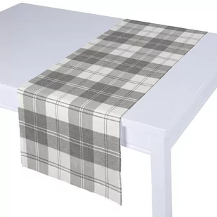Dekoria Bieżnik prostokątny krata szaro-biała 40x130 cm Edinburgh 410-115-79 - Obrusy i serwetki - miniaturka - grafika 1