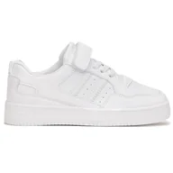 Buty dla dziewczynek - Buty Dziecięce Skórzane Białe Na Rzepy Sneakersy Trampki Wygodne Lekkie Modne Stylowe 25 - miniaturka - grafika 1