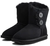 Śniegowce damskie - Buty damskie EMU AUSTRALIA czarne śniegowce ocieplane skórzane r. 38 24 cm - miniaturka - grafika 1