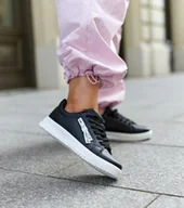 Sneakersy damskie - Czarne sneakersy eko skóra Brecht -37 - miniaturka - grafika 1