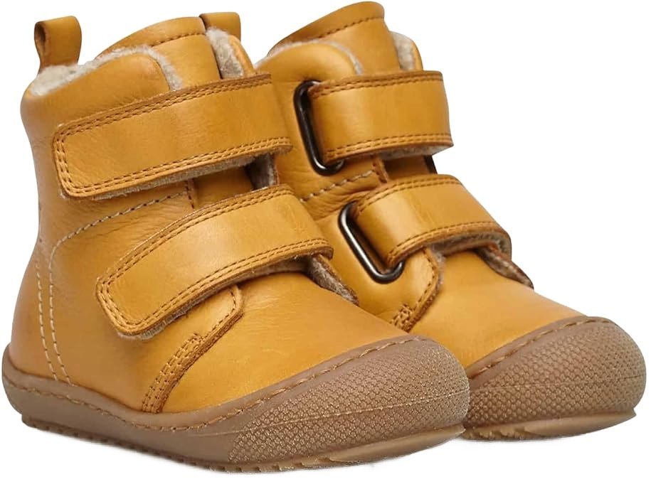 NATURINO BUBBLE DZIECIĘCE ŚNIEGOWCE ZE SKÓRY NATURALNEJ CAMEL 23 16AA
