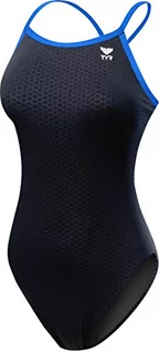 Stroje kąpielowe - TYR Damski strój kąpielowy Tyr Hexa damski Performance Diamondfit Durafast damski strój kąpielowy Diamondfit Czarny/niebieski 34 - grafika 1