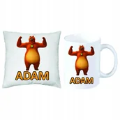 Gadżety dla niej i dla niego - GRIZZY I LEMINGI ZESTAW PODUSZKA + KUBEK + IMIĘ - miniaturka - grafika 1