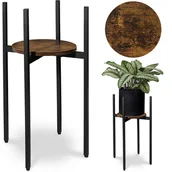 Zabawki zręcznościowe - Kwietnik stojący loftowy Torre Rustic 60 cm czarny - miniaturka - grafika 1