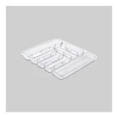 Akcesoria do sztućców - WKŁAD DO SZUFLADY 7-KOMOROWY 39X43X5CM TRANSPARENTNY 40P-WKL-E204 - miniaturka - grafika 1