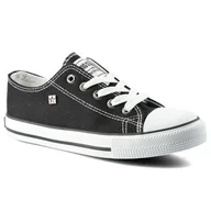 Buty dla dziewczynek - Trampki Dziecięce Big Star Buty Tenisówki Czarne Niskie Na Lato Ff374206 33 - miniaturka - grafika 1