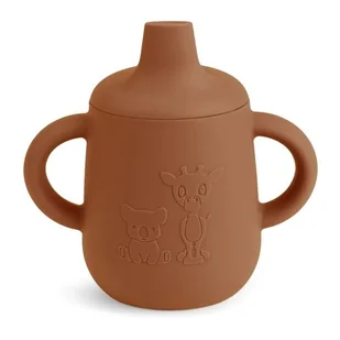 Nuuroo silikonowy kubek niekapek z ustnikiem KOALA GIRAF Caramel Cafe - Kubki dla dzieci - miniaturka - grafika 1
