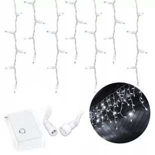 Lampki Świąteczne Zewnętrzne Sople 300 Led 12M Zimne Białe - Oświetlenie świąteczne Lampki Świąteczne Zewnętrzne Sople 300 Led 12M Zimne Białe - Oświetlenie świąteczne - miniaturka - grafika 1