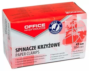 Office products OFFICE PRODUCTS Spinacze krzyżowe 41mm, 50szt., srebrne 18084133-19 - Spinacze i klipsy do papieru - miniaturka - grafika 2