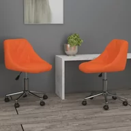 Krzesła - vidaXL Obrotowe krzesła stołowe 2 szt. pomarańczowe sztuczna skóra 335458 - miniaturka - grafika 1