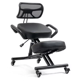 Fotel biurowy, krzesło biurowe Klękosiad O'KNEEL czarny metal - Fotele i krzesła biurowe - miniaturka - grafika 2